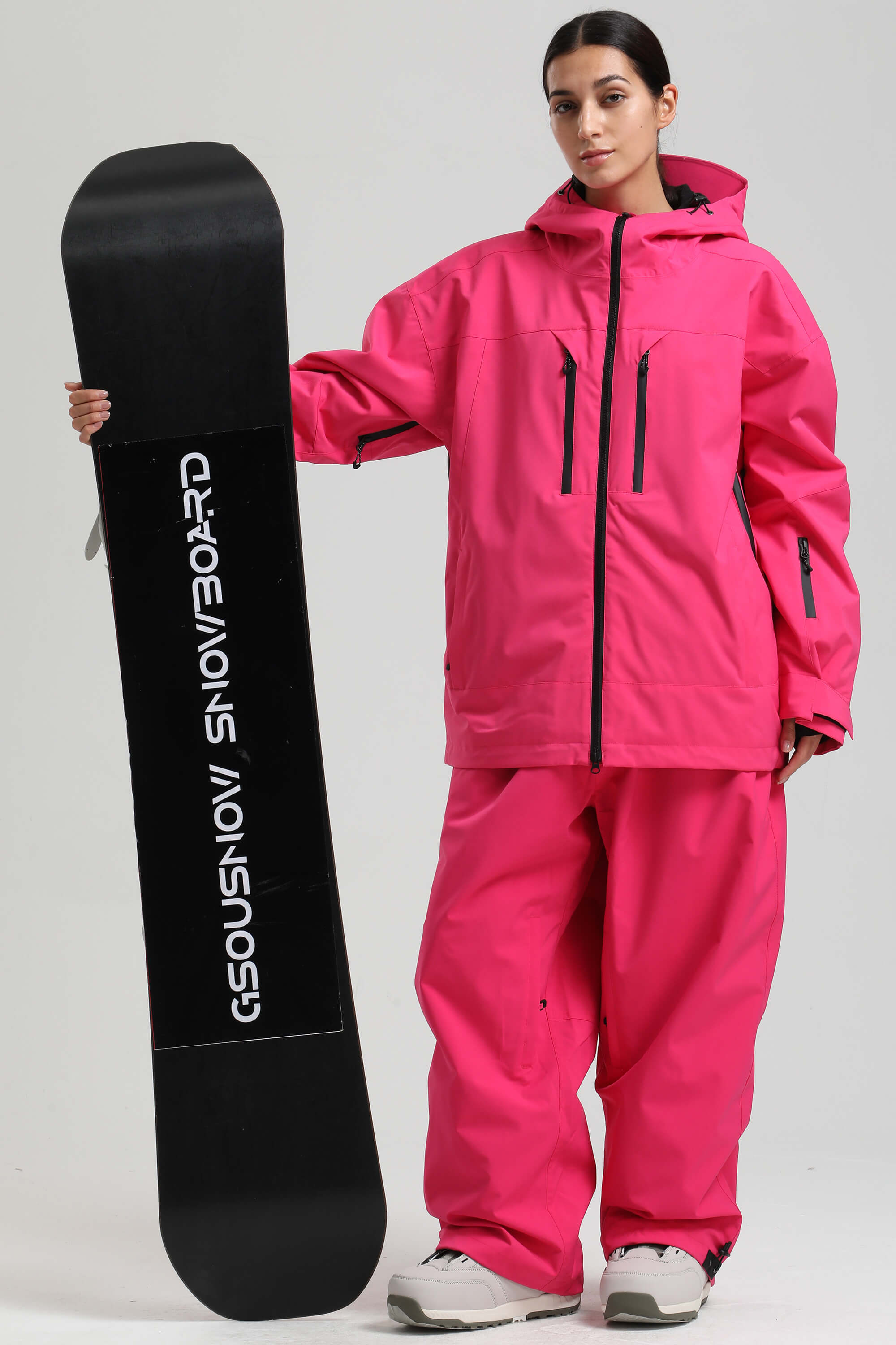 Women's Rose Multi-Pocket Dual-Vent Snow Jacket Waterproof Insulated Ski Jacket - Gsou Snow