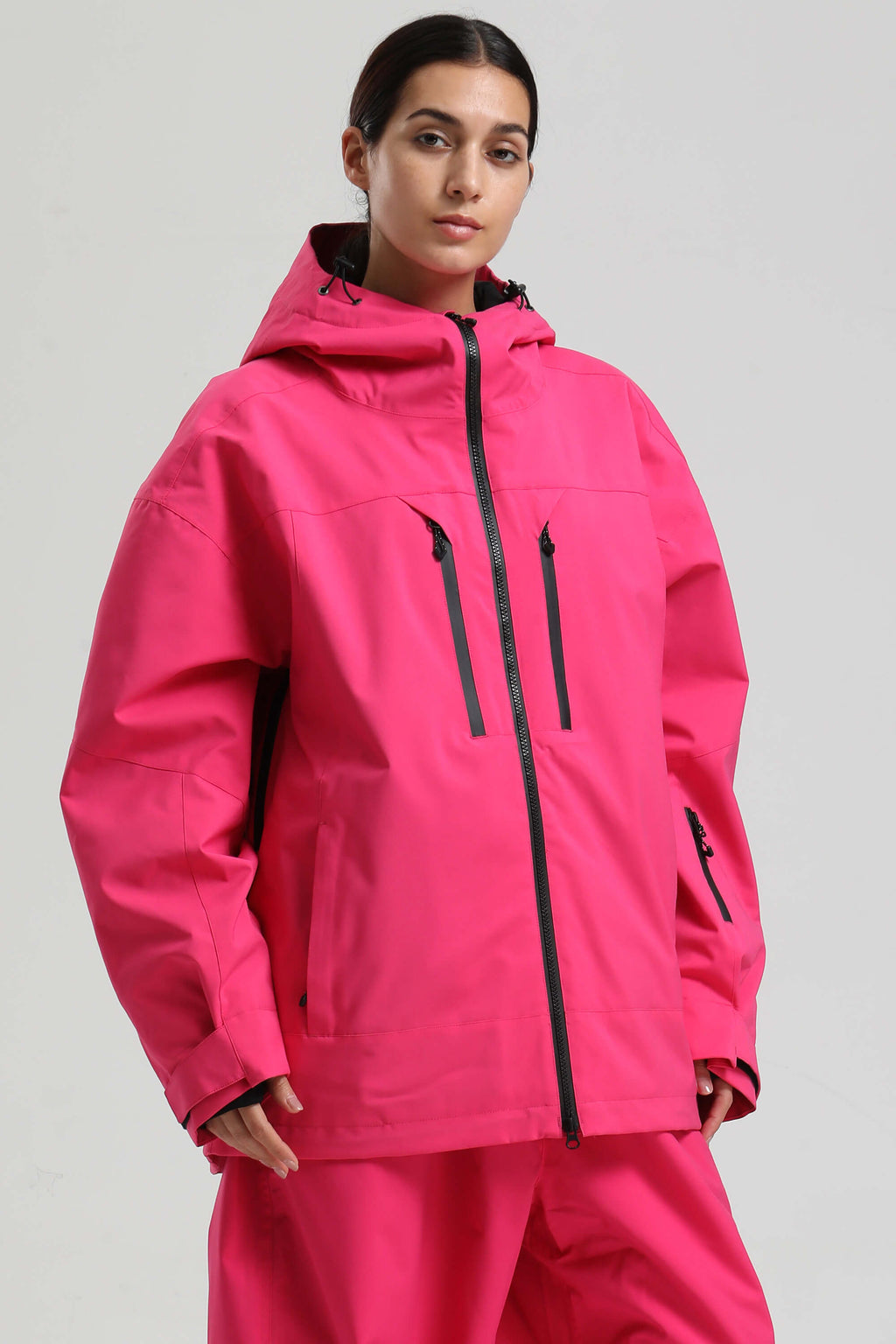 Women's Rose Multi-Pocket Dual-Vent Snow Jacket Waterproof Insulated Ski Jacket - Gsou Snow