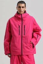 Men's Khaki Multi-Pocket Dual-Vent Ski Jacket Waterproof Insulated Snow Jacket
