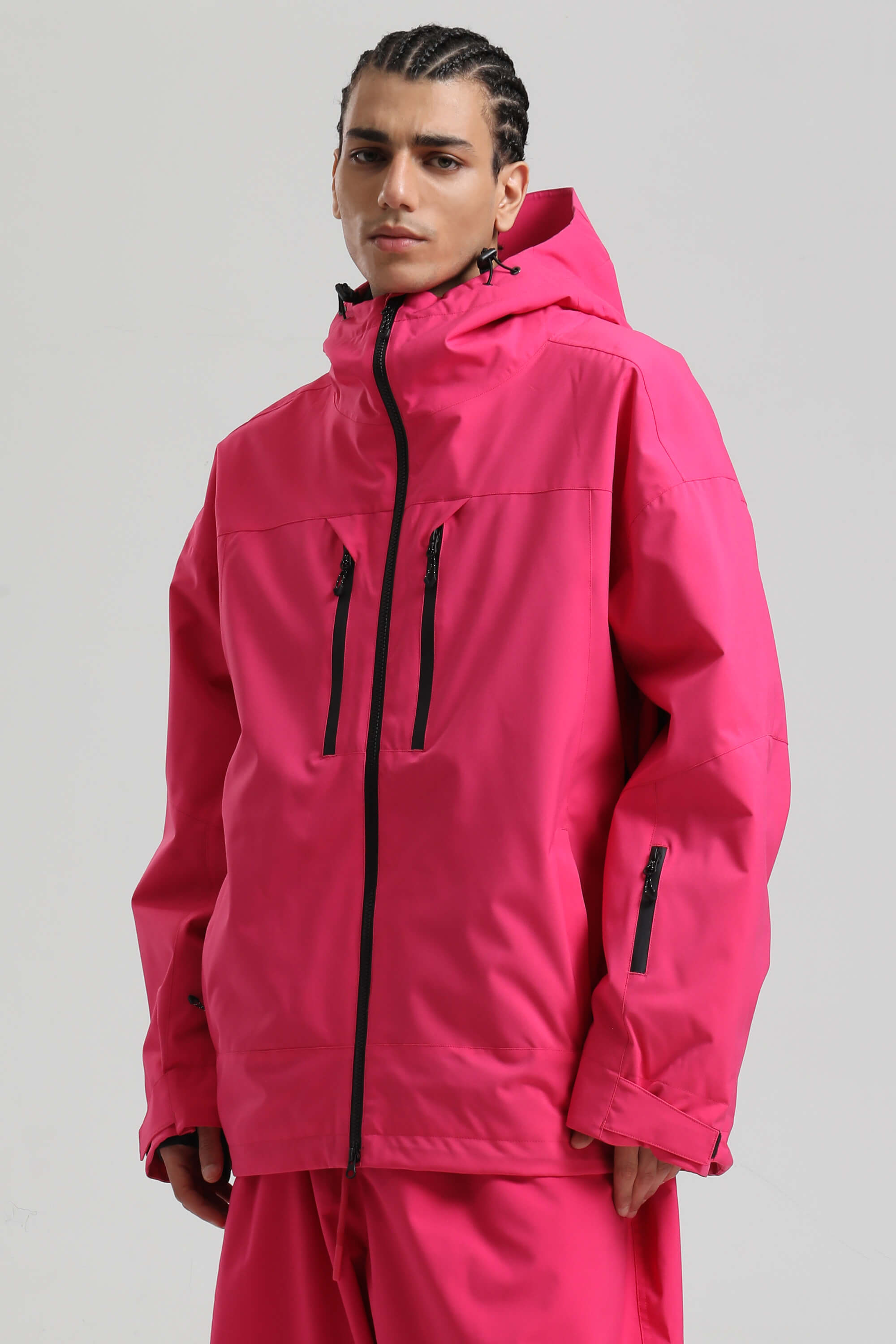 Men's Rose Multi-Pocket Dual-Vent Snow Jacket Waterproof Insulated Ski Jacket - Gsou Snow