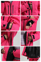 Women's Rose Multi-Pocket Dual-Vent Ski Jacket Waterproof Insulated Snow Jacket