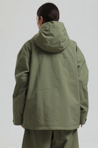 Women's Army Green Fully Sealed Dual-Vent Snow Jacket Minimalist Insulated Ski Jacket - Gsou Snow