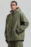 Men's Army Green Fully-Sealed Dual-Vent Ski Jacket Minimalist Insulated Snow Jacket