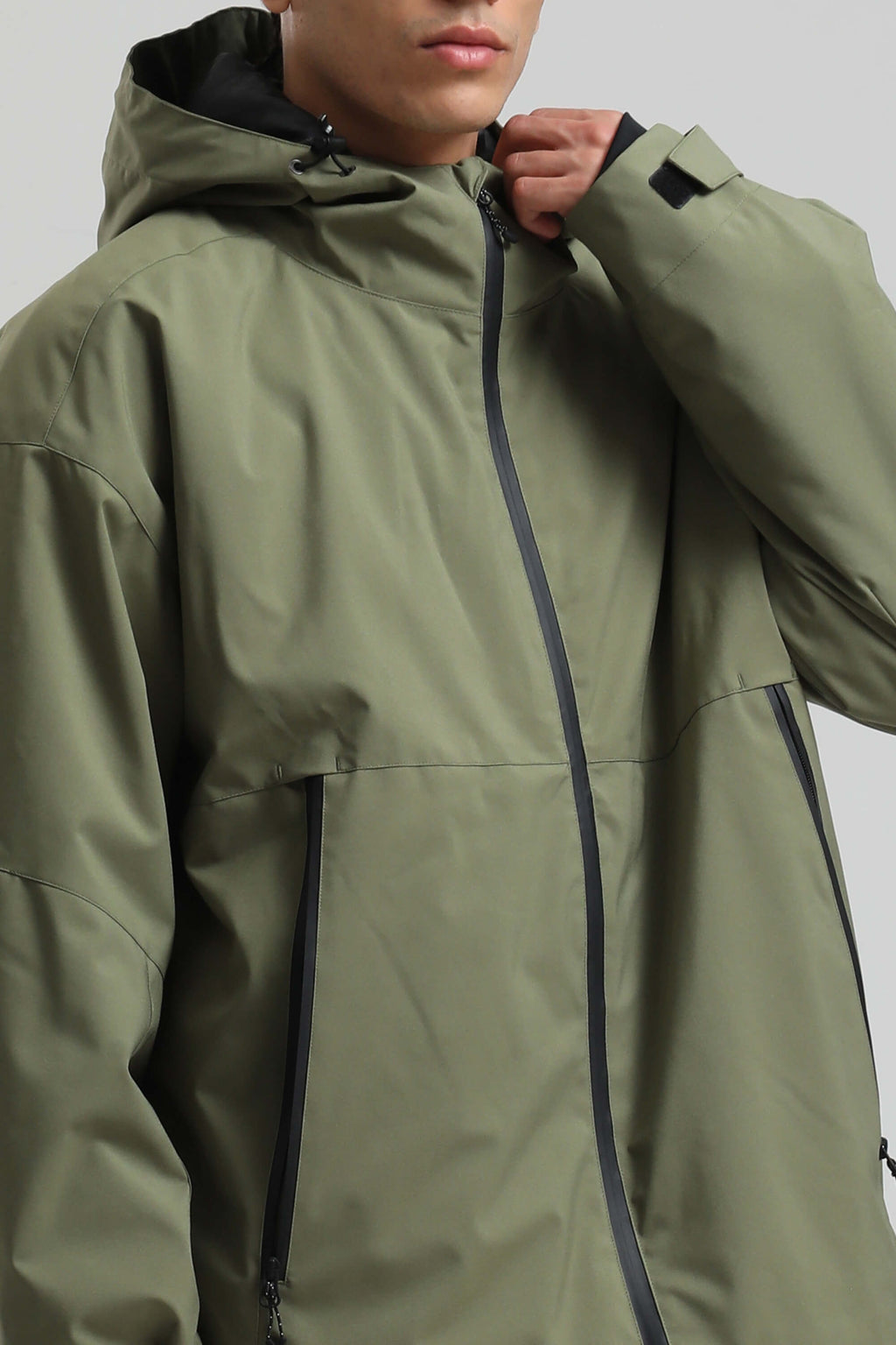 Men's Army Green Fully Sealed Dual-Vent Snow Jacket Minimalist Insulated Ski Jacket - Gsou Snow