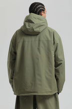 Men's Army Green Fully Sealed Dual-Vent Snow Jacket Minimalist Insulated Ski Jacket - Gsou Snow