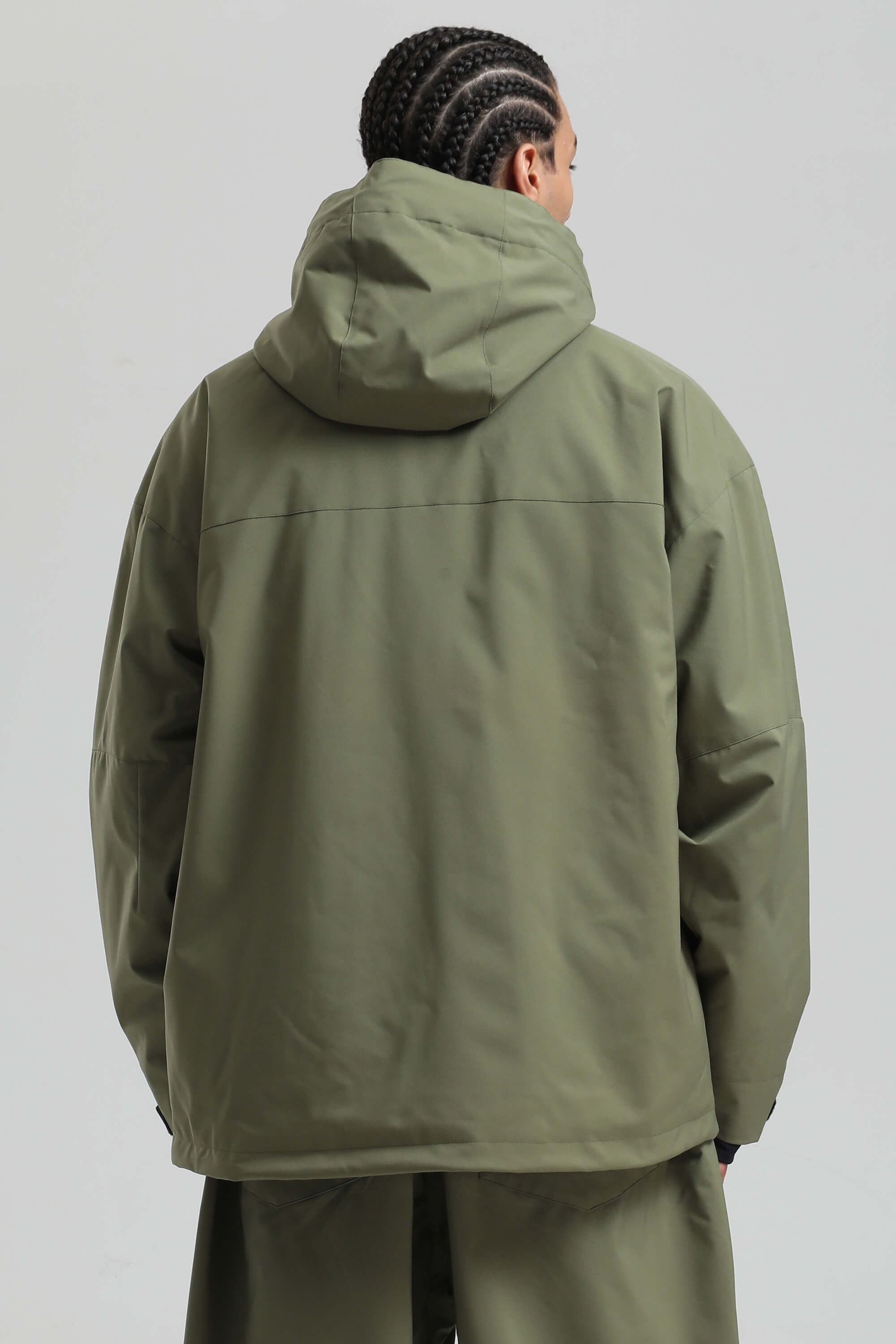 Men's Army Green Fully Sealed Dual-Vent Snow Jacket Minimalist Insulated Ski Jacket - Gsou Snow