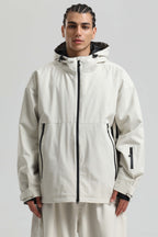 Men's Army Green Fully-Sealed Dual-Vent Ski Jacket Minimalist Insulated Snow Jacket