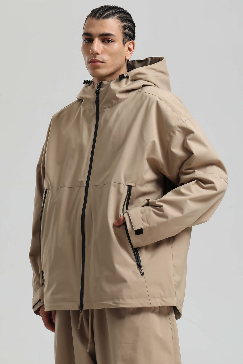 Men's Off White Fully Sealed Dual-Vent Snow Jacket Minimalist Insulated Ski Jacket - Gsou Snow