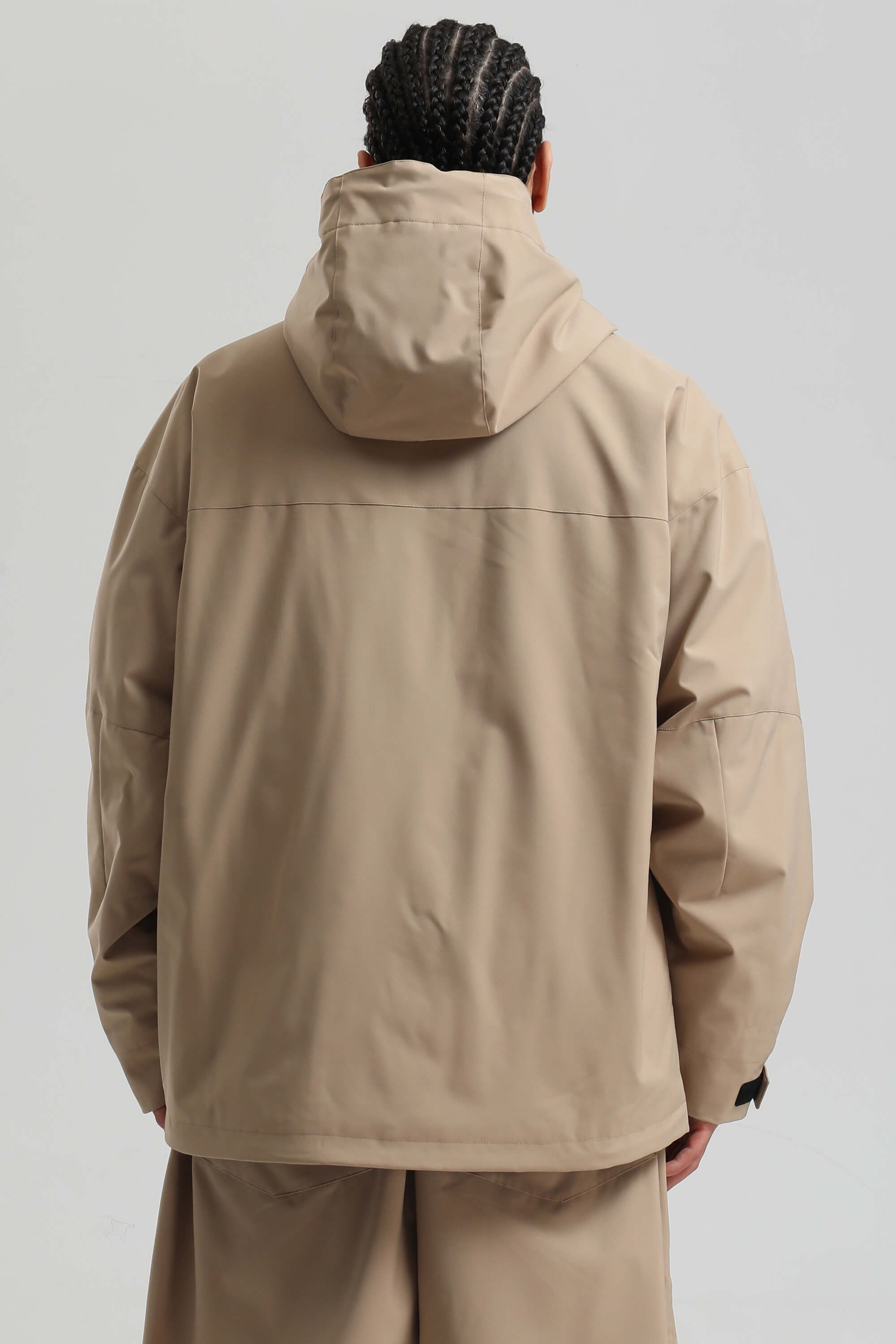 Men's Khaki Fully Sealed Dual-Vent Snow Jacket Minimalist Insulated Ski Jacket - Gsou Snow