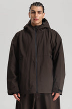 Men's Army Green Fully-Sealed Dual-Vent Ski Jacket Minimalist Insulated Snow Jacket