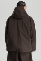 Men's Coffee Fully Sealed Dual-Vent Snow Jacket Minimalist Insulated Ski Jacket - Gsou Snow
