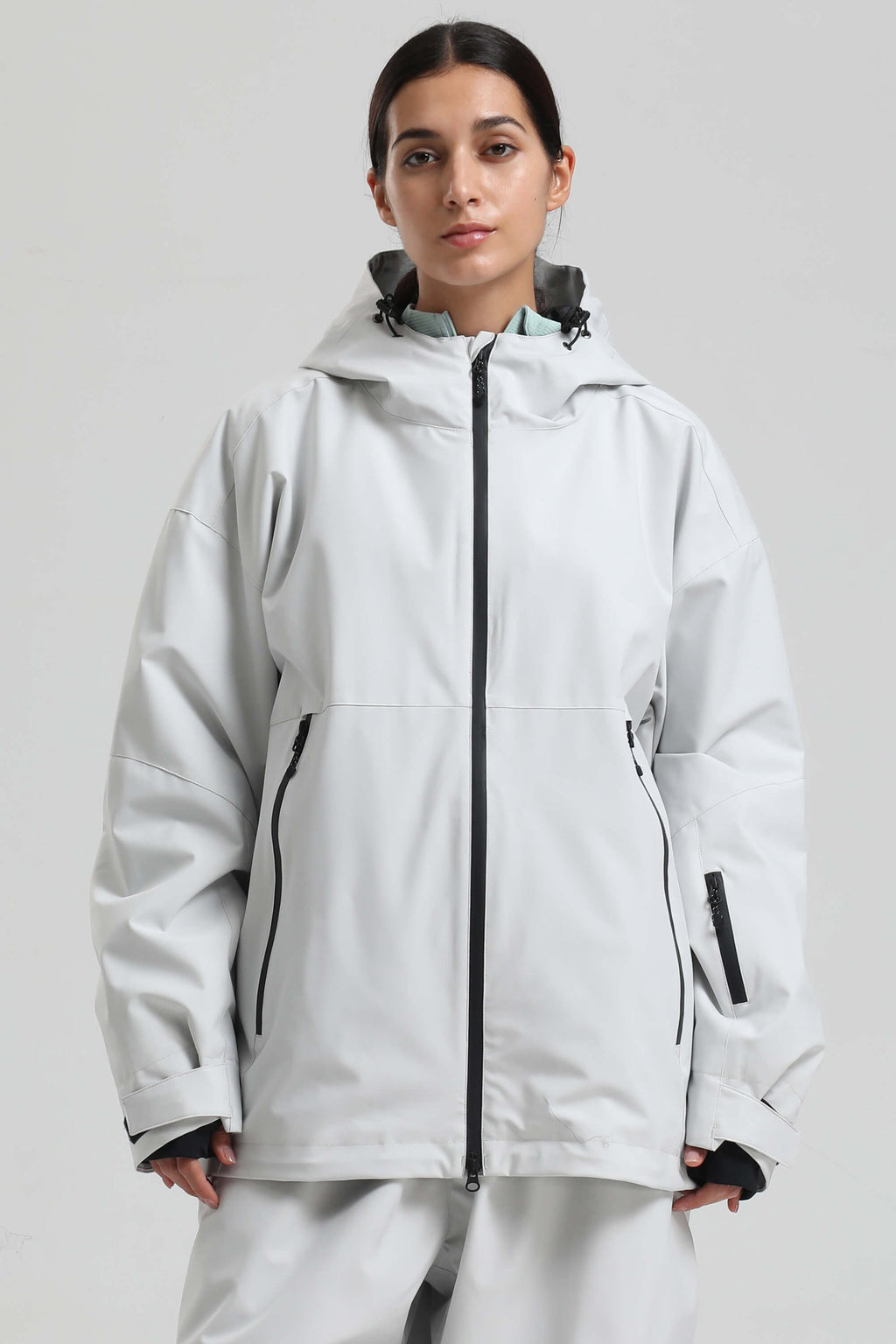 Women's Army Green Fully Sealed Dual-Vent Snow Jacket Minimalist Insulated Ski Jacket - Gsou Snow