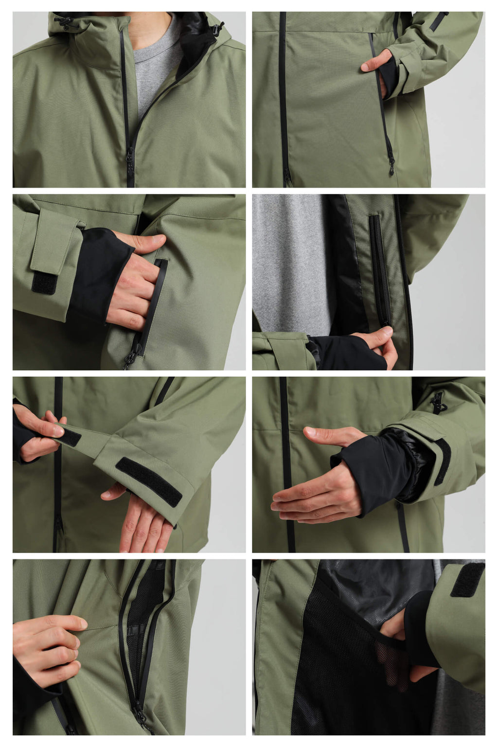 Men's Black Fully-Sealed Dual-Vent Ski Jacket Minimalist Insulated Snow Jacket