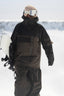 Women's Black & Coffee Asym-Zip Snow Jacket Utility Pocket Waterproof Ski Jacket - Gsou Snow