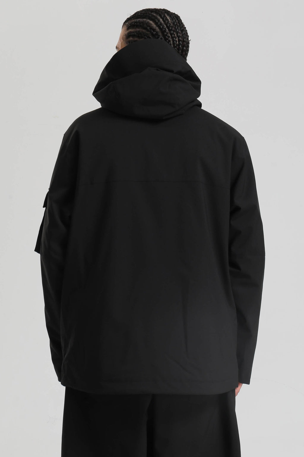 Men's Black Asym-Zip Utility Snow Jacket Pocket Waterproof Ski Jacket - Gsou Snow