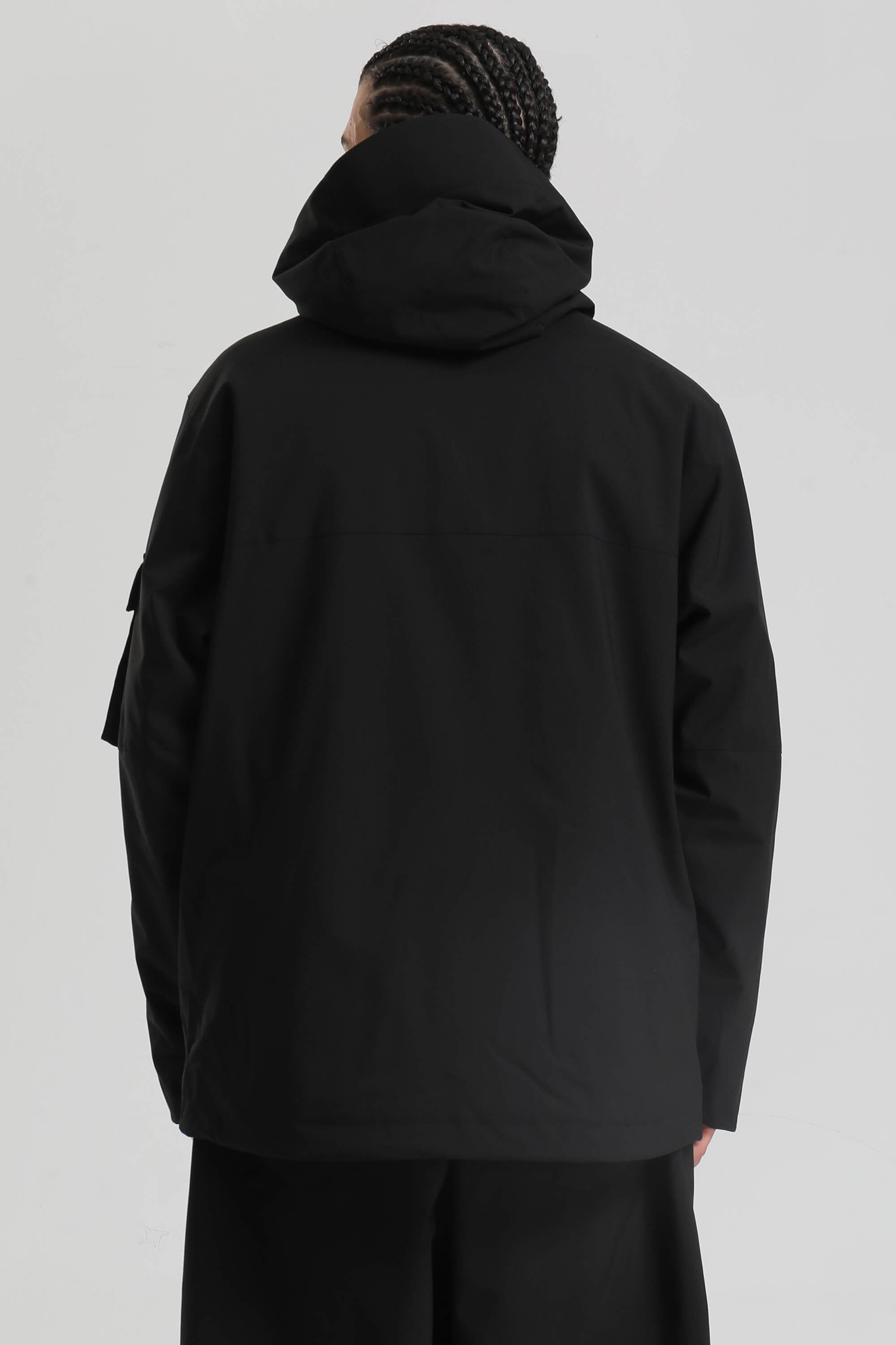 Men's Black Asym-Zip Utility Snow Jacket Pocket Waterproof Ski Jacket - Gsou Snow