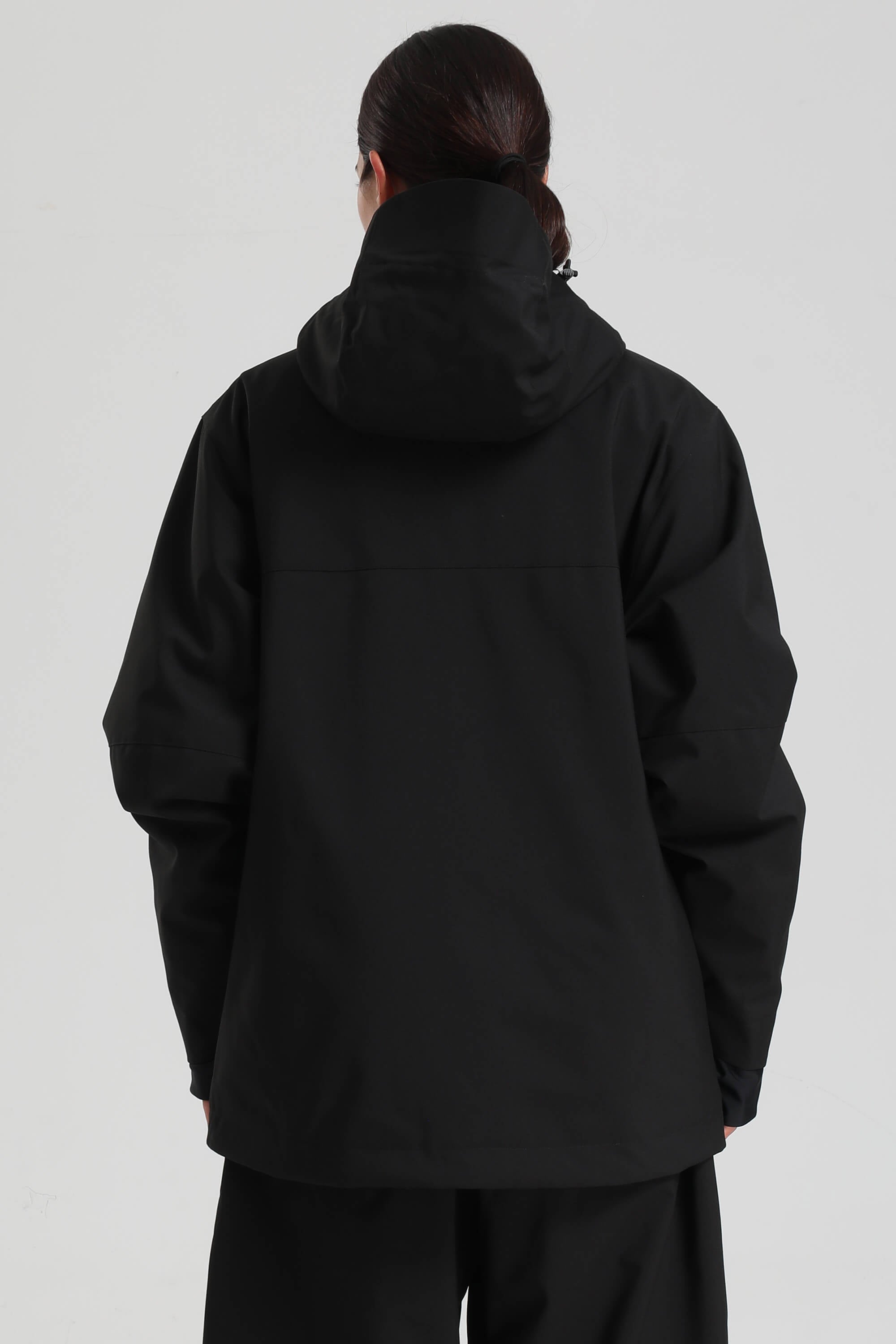 Women's Black Face Vent Asym-Zip Snow Jacket Waterproof Insulated Ski Jacket - Gsou Snow