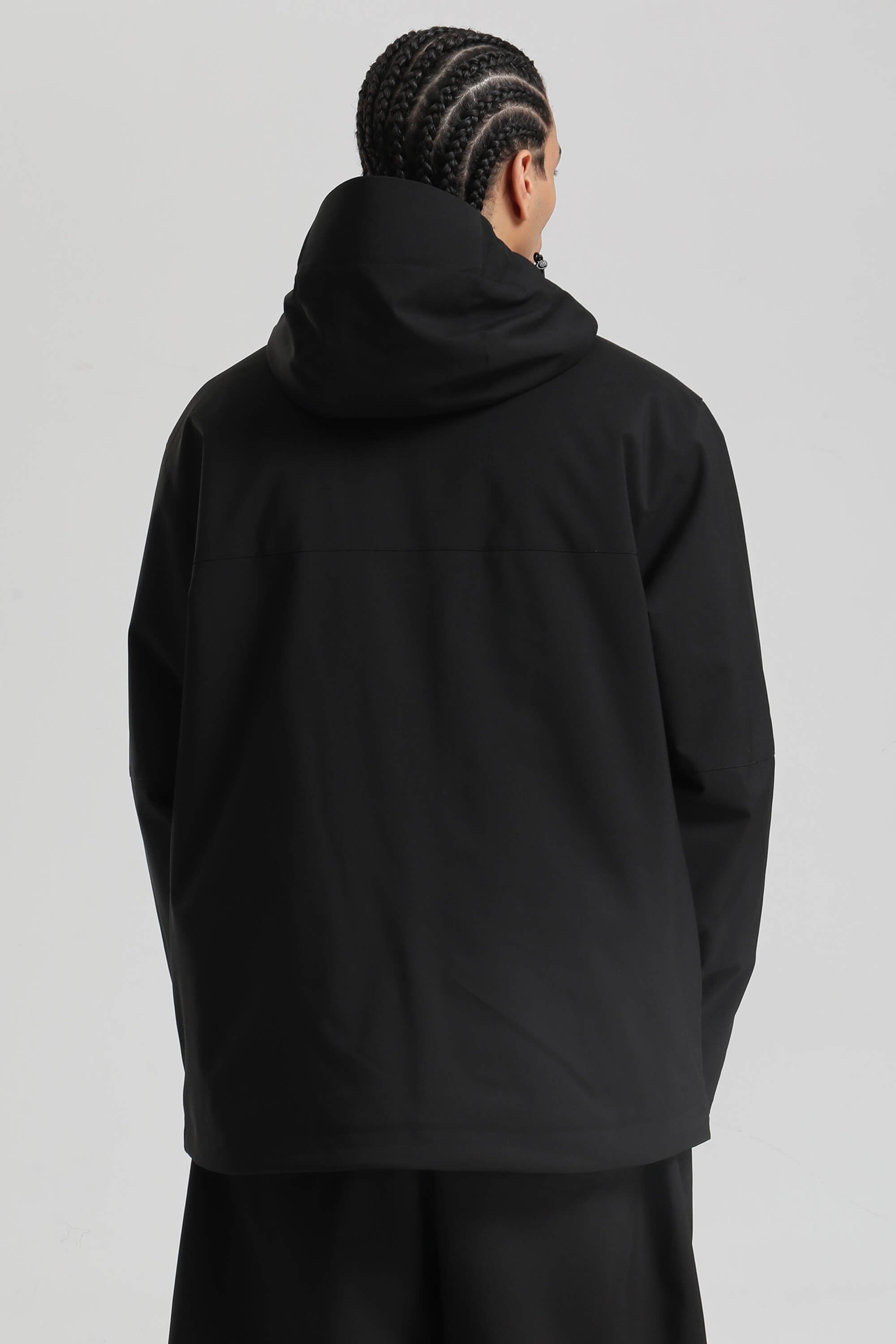 Men's Black Face Vent Asym-Zip Snow Jacket Waterproof Insulated Ski Jacket - Gsou Snow