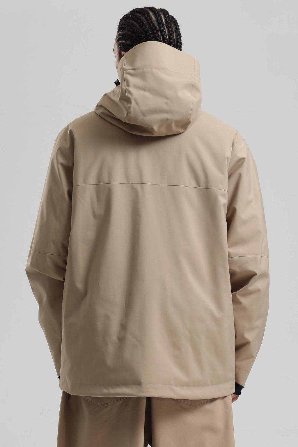 Men's Khaki Face Vent Asym-Zip Snow Jacket Waterproof Insulated Ski Jacket - Gsou Snow
