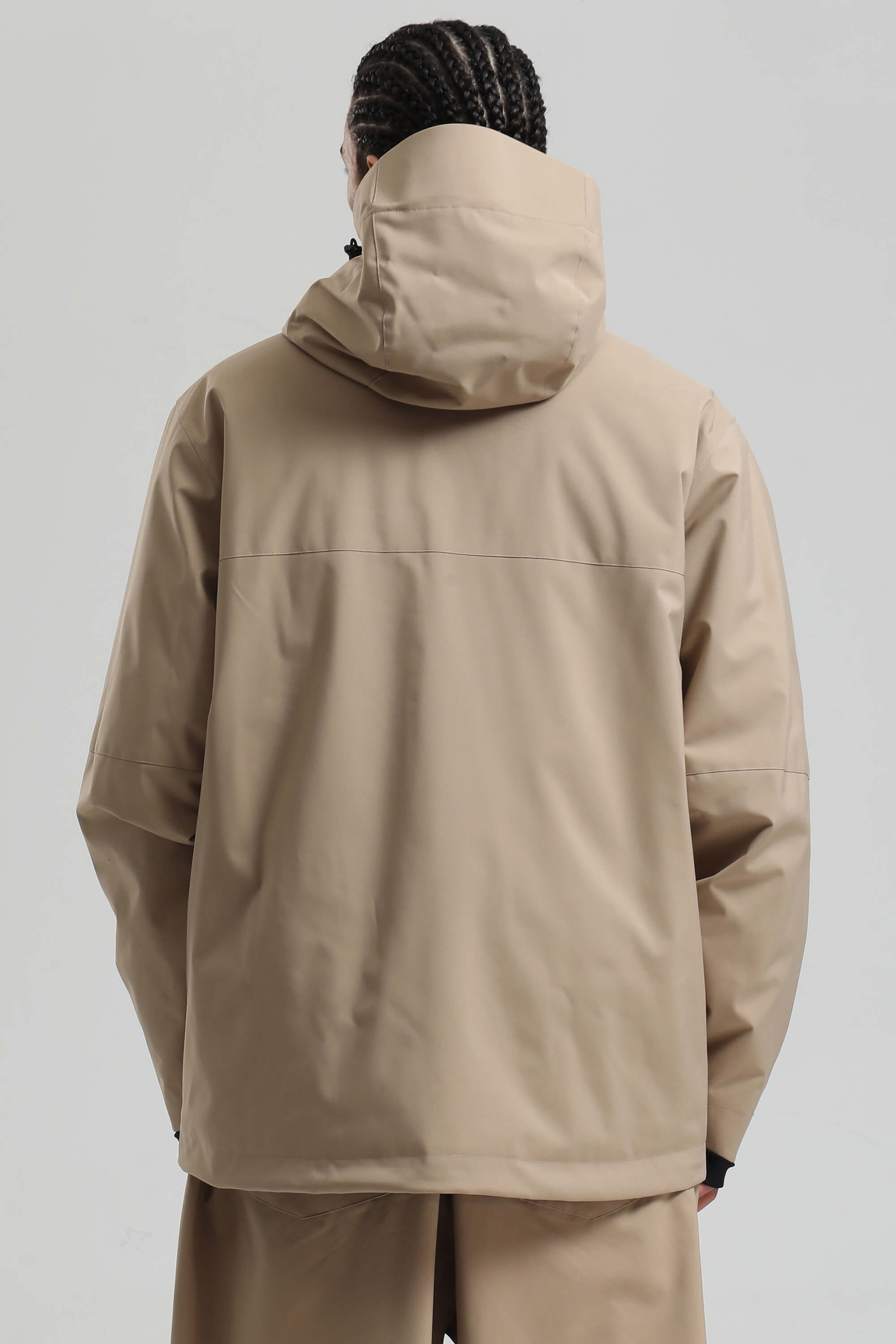 Men's Khaki Face Vent Asym-Zip Snow Jacket Waterproof Insulated Ski Jacket - Gsou Snow