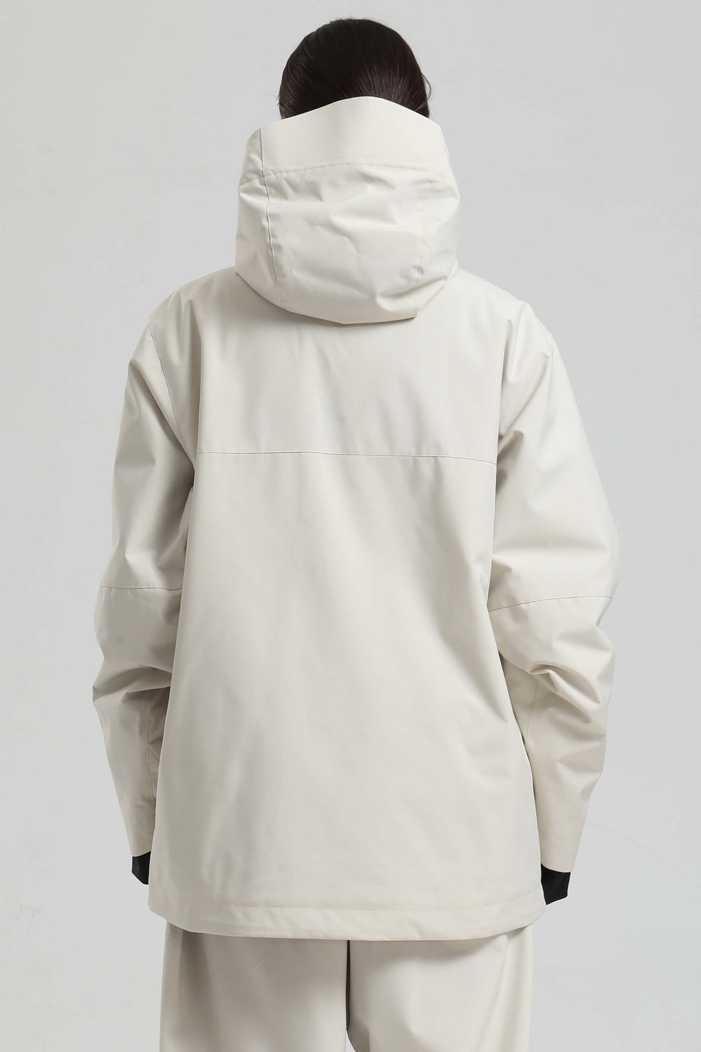 Women's Off White Face Vent Asym-Zip Snow Jacket Waterproof Insulated Ski Jacket - Gsou Snow