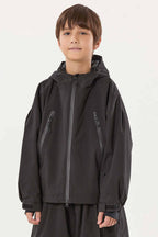 Boy's Black Detachable Ear Hood Waterproof Insulated Snow Jacket Ski Jacket - Gsou Snow