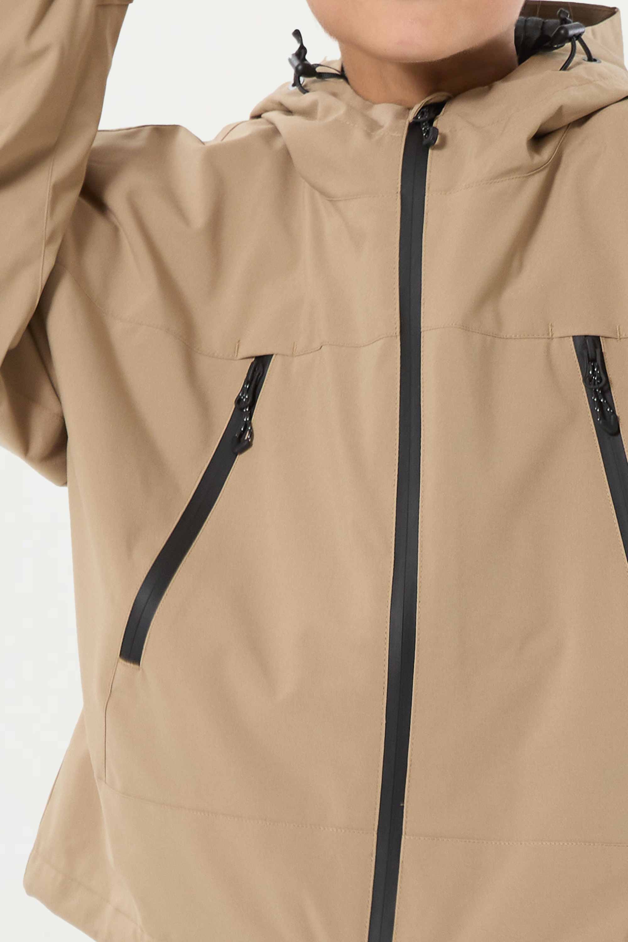 Boys Khaki Detachable-Hood Waterproof Insulated Ski Jacket Snow Jacket Secondary image