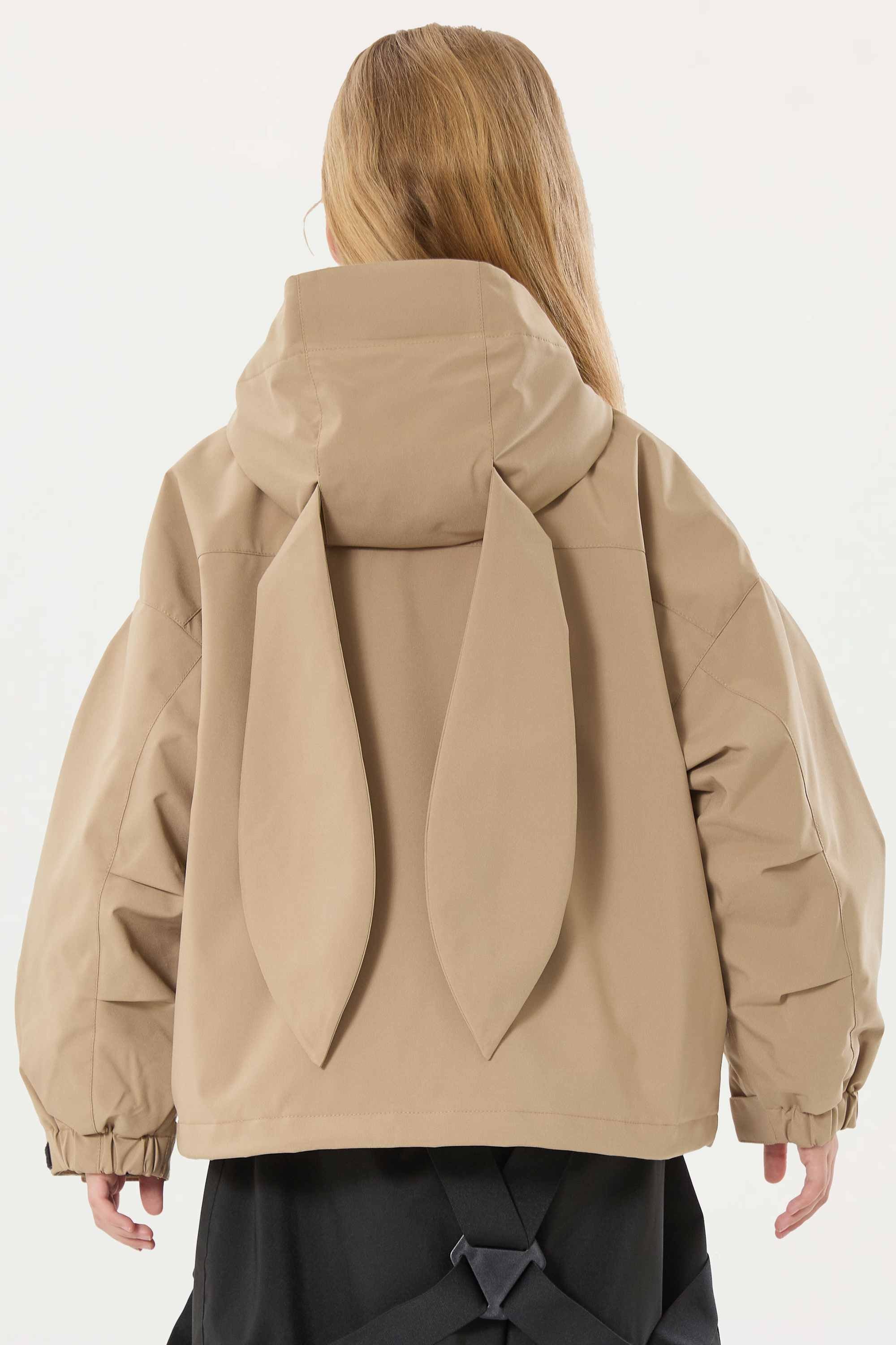 Girl's Khaki Detachable Ear Hood Waterproof Insulated Snow Jacket Ski Jacket - Gsou Snow