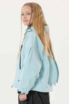 Girl's Ice Blue Detachable Ear Hood Waterproof Insulated Snow Jacket Ski Jacket - Gsou Snow