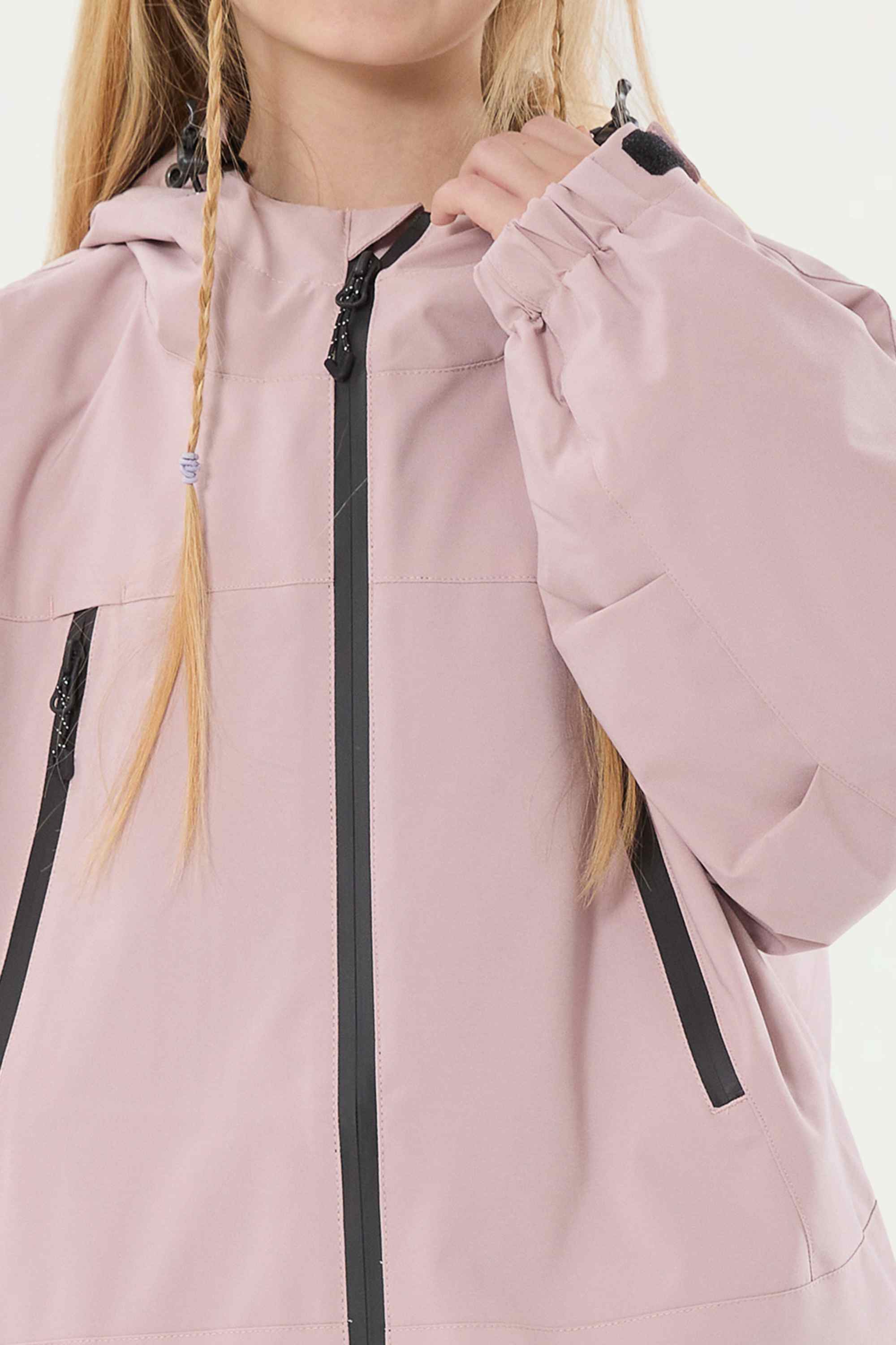 Girls Pink Detachable-Hood Waterproof Insulated Ski Jacket Snow Jacket Secondary image