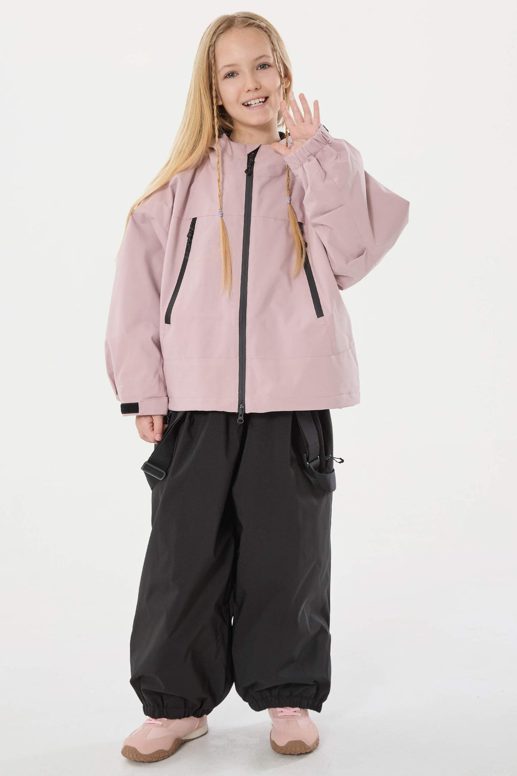 Girl's Pink Detachable Ear Hood Waterproof Insulated Snow Jacket Ski Jacket - Gsou Snow