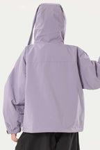 Girl's Lavender Detachable Ear Hood Waterproof Insulated Snow Jacket Ski Jacket - Gsou Snow