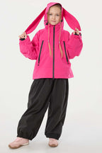 Girl's Rose Detachable Ear Hood Waterproof Insulated Snow Jacket Ski Jacket - Gsou Snow