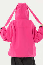 Girl's Rose Detachable Ear Hood Waterproof Insulated Snow Jacket Ski Jacket - Gsou Snow
