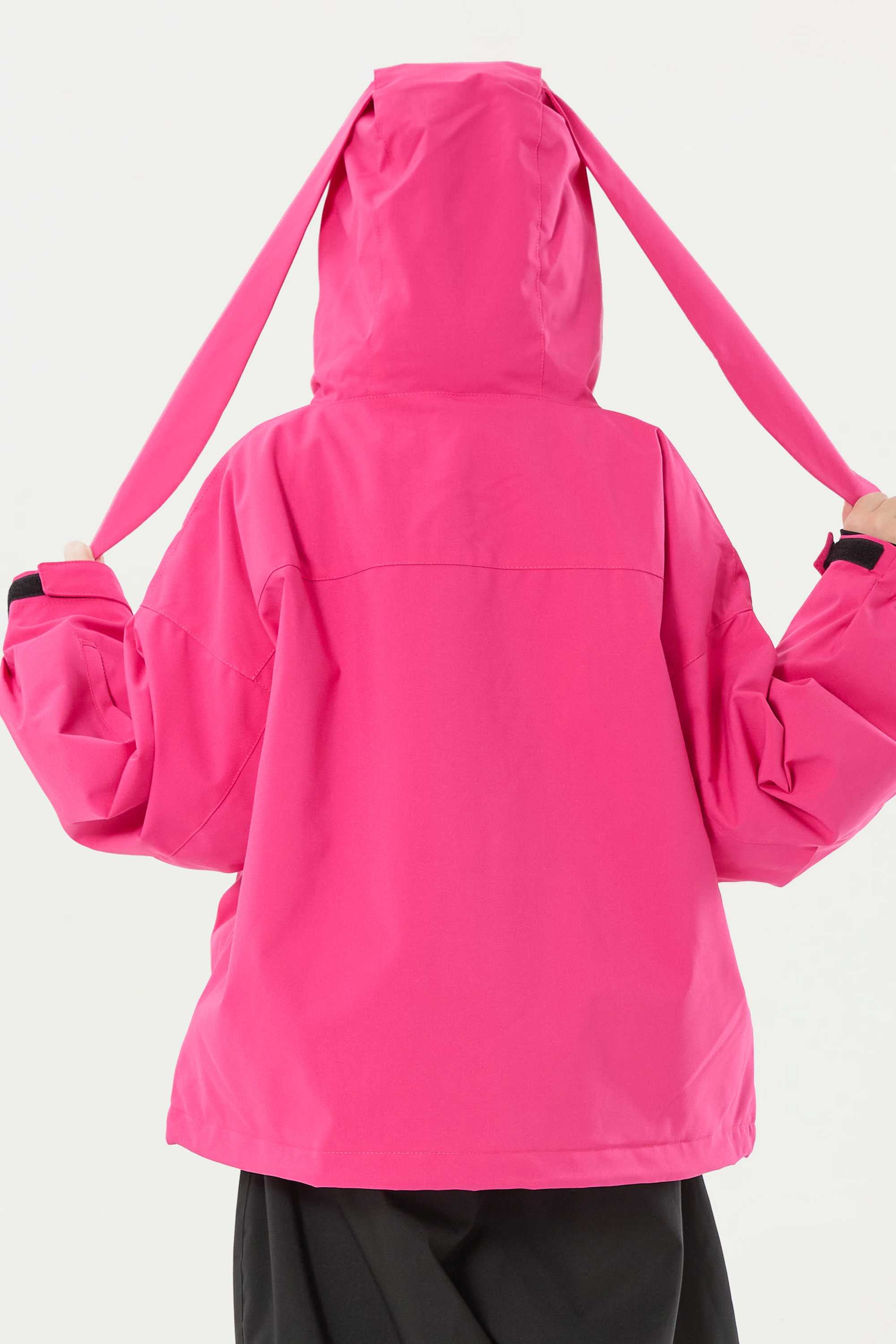 Girl's Rose Detachable Ear Hood Waterproof Insulated Snow Jacket Ski Jacket - Gsou Snow