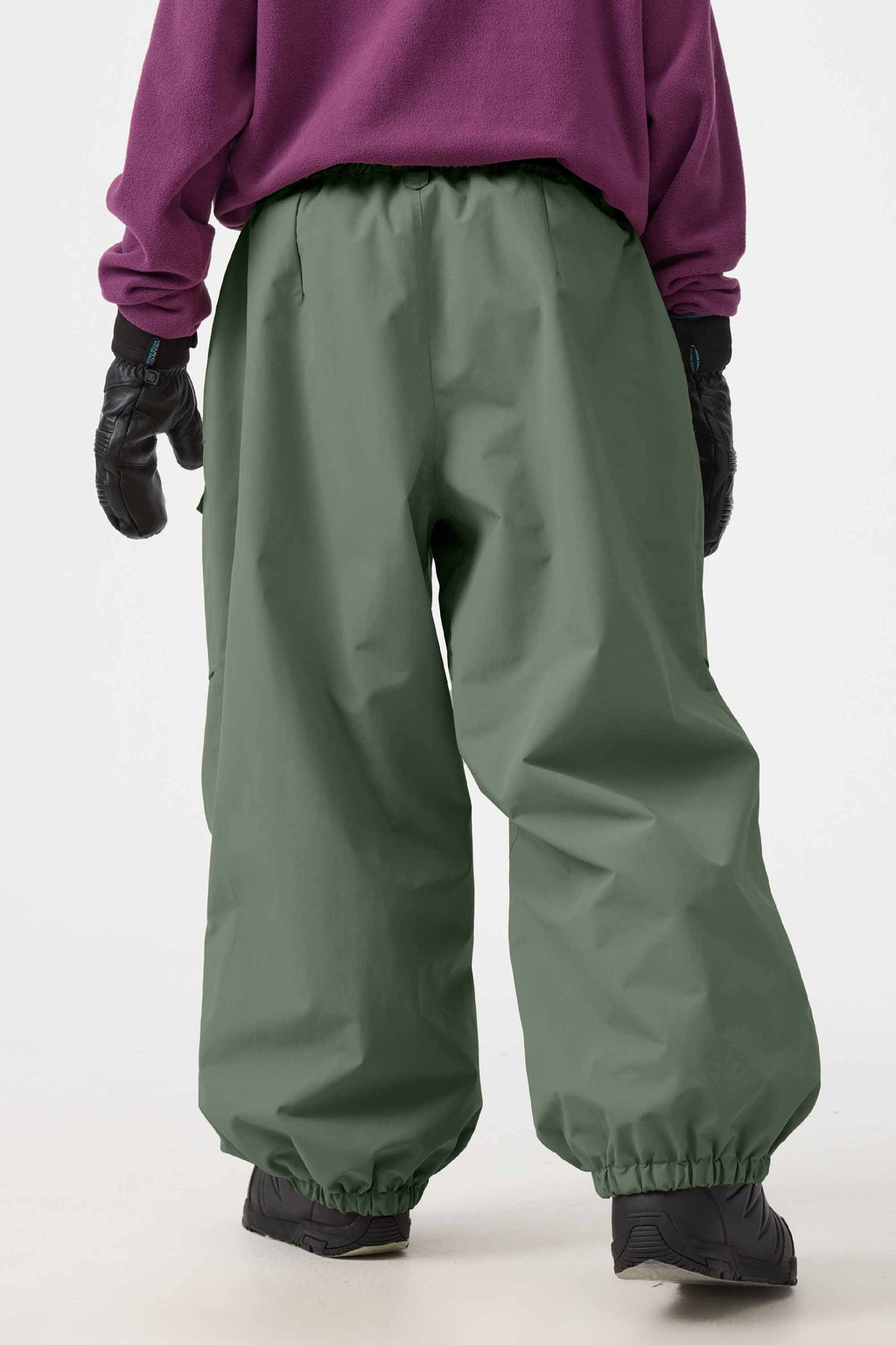 Women's Dark Gray Baggy Utility Snow Pants Wear-resistant Ski Pants - Gsou Snow