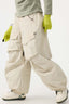 Women's Beige Baggy Utility Snow Pants Wear-resistant Ski Pants - Gsou Snow