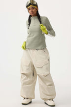 Women's Rose Baggy Utility Ski Pants Wear-Resistant Snow Pants