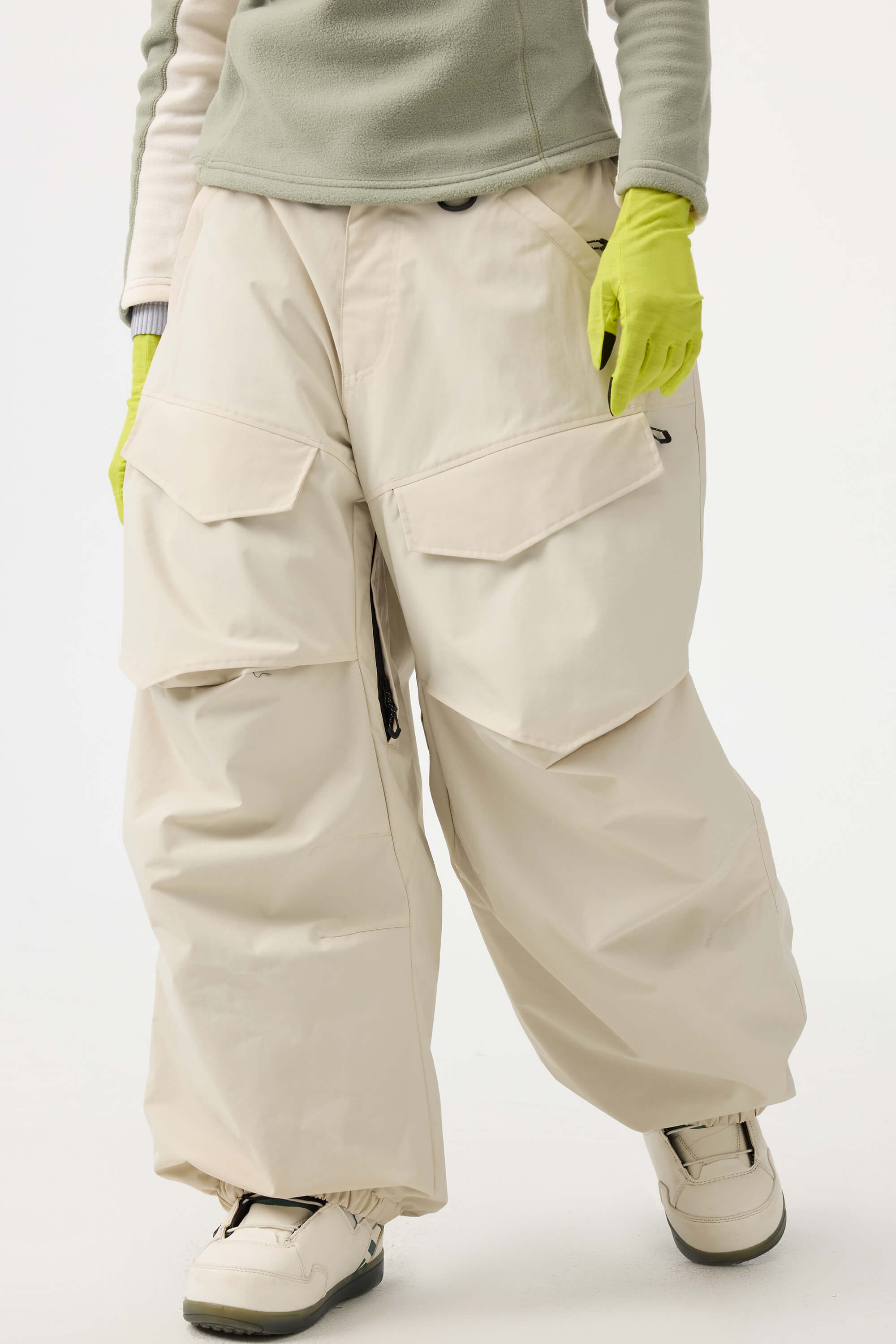 Women's Rose Baggy Utility Ski Pants Wear-Resistant Snow Pants