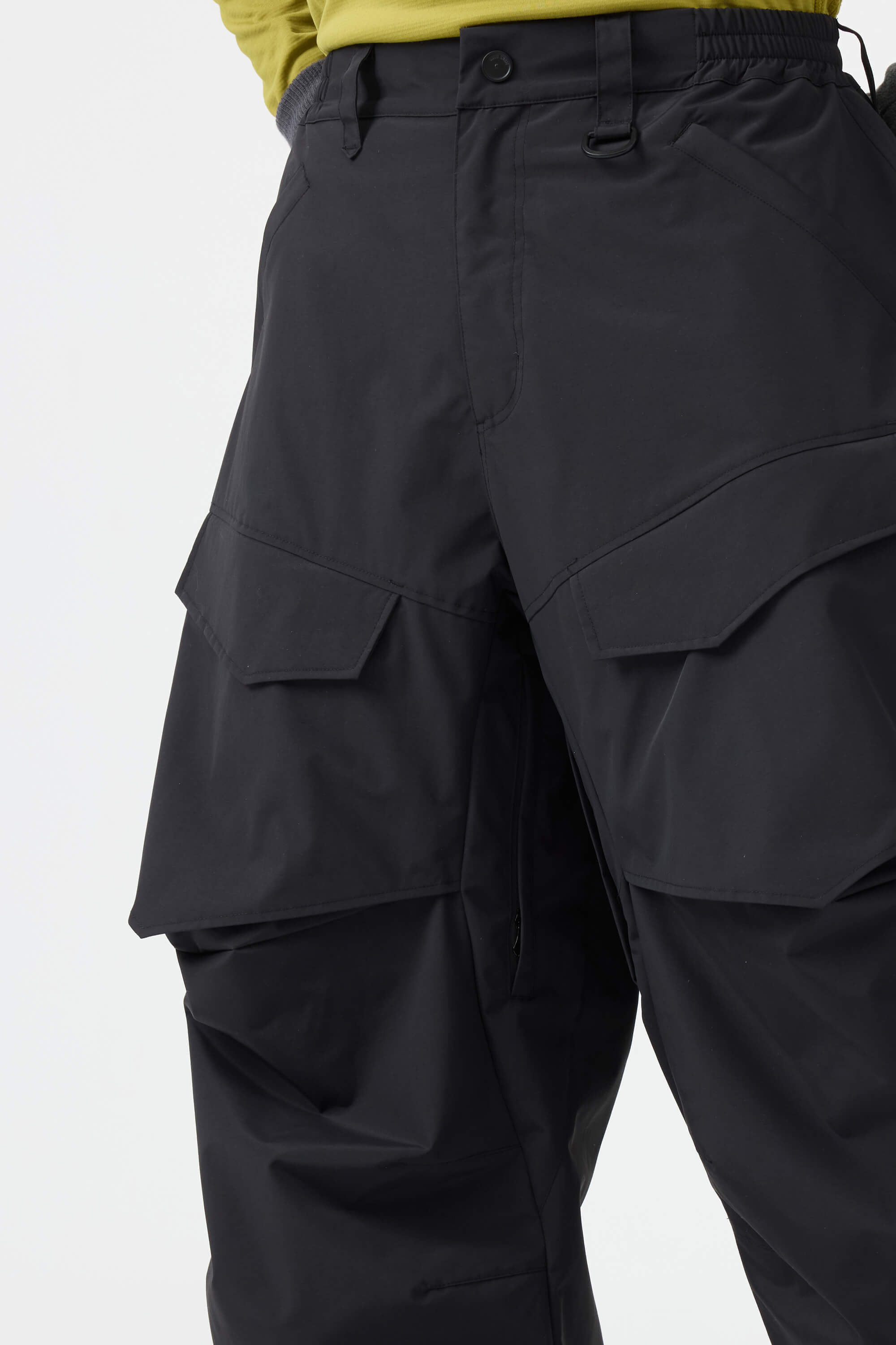 Men's Black Baggy Utility Ski Pants Wear-Resistant Snow Pants Secondary image