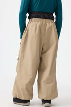 Men's Rose Baggy Utility Ski Pants Wear-Resistant Snow Pants