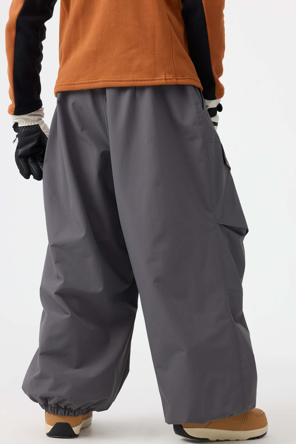 Men's Army Green Baggy Utility Ski Pants Wear-Resistant Snow Pants