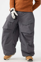 Men's Rose Baggy Snow Pants Utility Wear-resistant Ski Pants - Gsou Snow