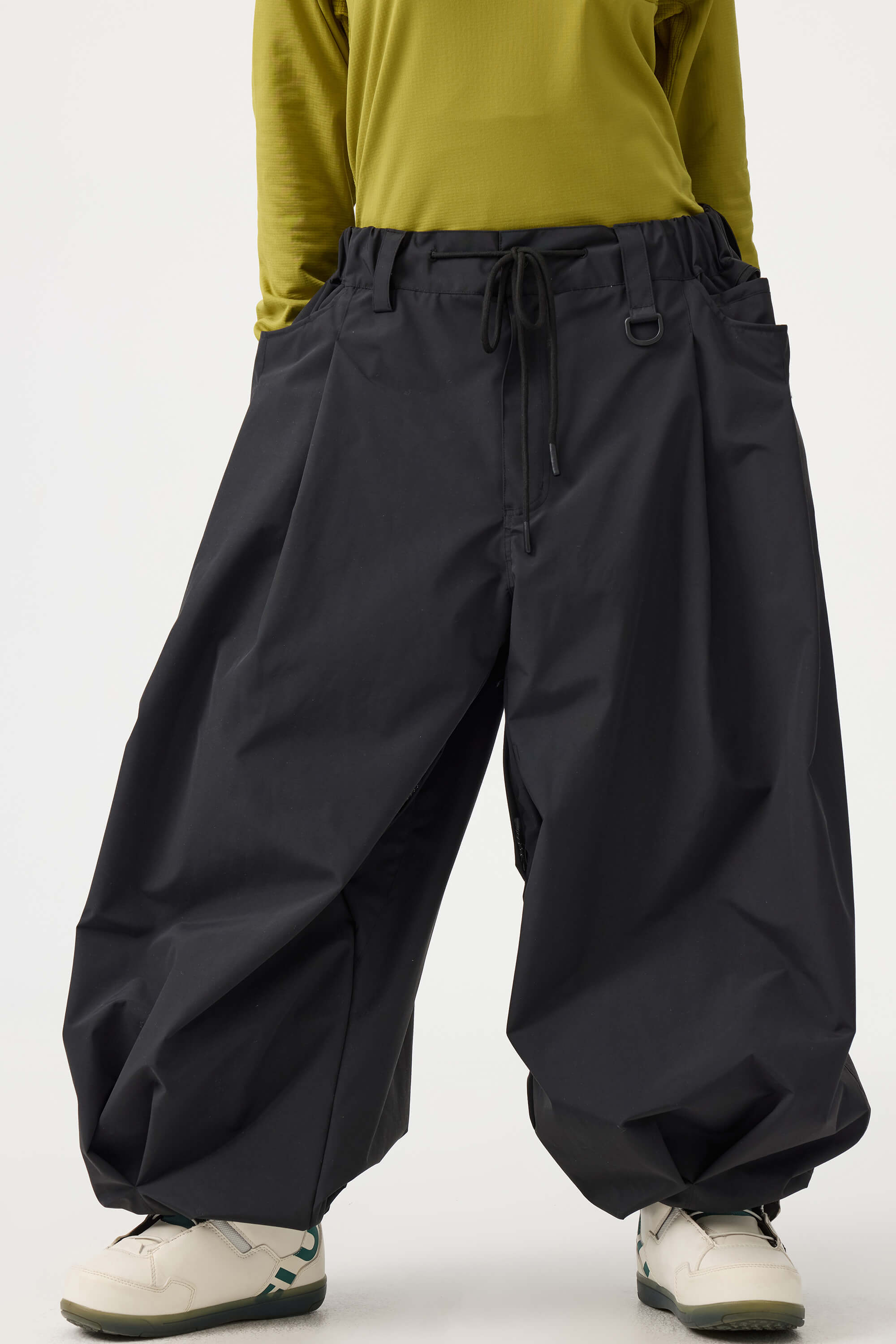 Women's Coffee Drawstring Baggy Snow Pants Balloon Ski Pants - Gsou Snow
