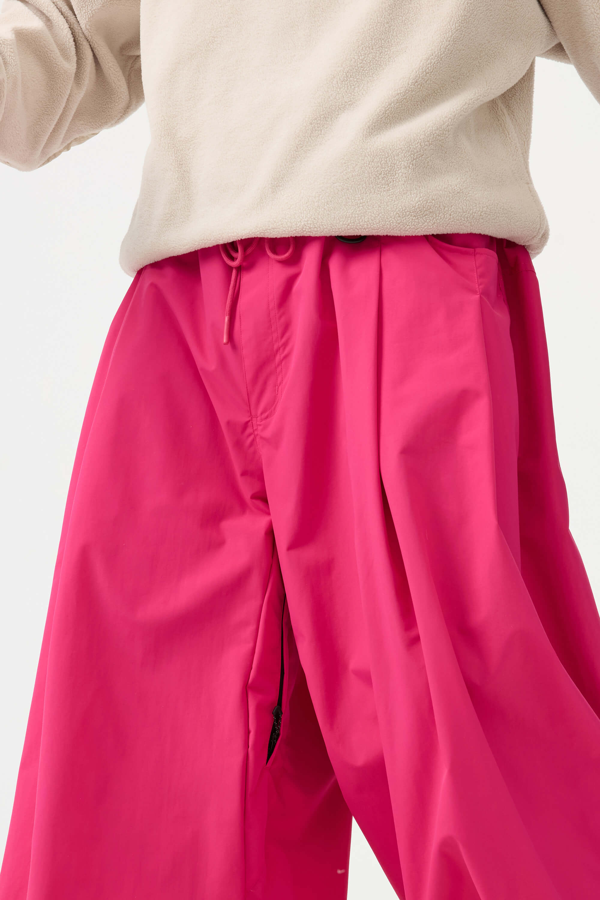 Men's Coffee Drawstring Baggy Ski Pants Balloon Snow Pants