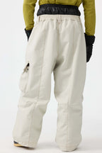 Men's Caramel Baggy Oxford Ski Pants Wear-Resistant Snow Pants