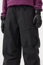 Women's Beige Baggy Oxford Snow Pants Wear-resistant Ski Pants - Gsou Snow