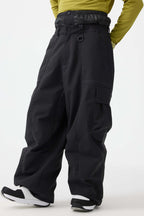 Men's Beige Baggy Oxford Snow Pants Wear-resistant Ski Pants - Gsou Snow