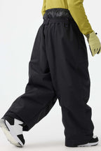 Men's Dark Brown Baggy Snow Pants Oxford Wear-resistant Ski Pants - Gsou Snow