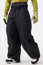 Men's Beige Baggy Oxford Snow Pants Wear-resistant Ski Pants - Gsou Snow